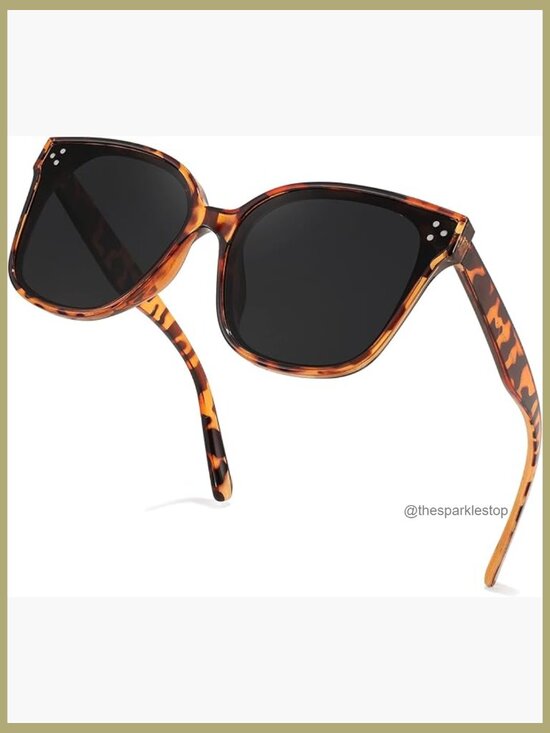 Oversized Polarized Sunglasses with UV400 Protection Square Frame main image 5